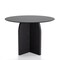 Homeroots 42" Black Solid Wood Pedestal Base Round Top Dining Table 712164 - alternate 2