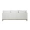 Homeroots 38" White Fabric Sofa With Black and Gray Legs 348643 - alternate 7