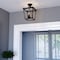 Vaxcel Cottage Grove 11-in Matte Black Traditional Open Cage Lantern Semi-Flush Ceiling Light C0377 - alternate 7
