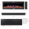 Northwest 72in Wall Mounted Electric Fireplace Recessed Heater with Front Vent, Remote, LED Flames 80-EFFV-7 - alternate 6