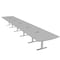 Skutchi Designs 22ft Arc Rectangle Conference Table With Power | Harmony Series | 22 Person Meeting Room Table HAR-AREC-48X264-T-U779-ESIL - alternate 1