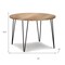 Homeroots 45" Natural and Black Solid Wood and Iron Round Top Dining Table 640715 - alternate 3
