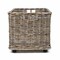 Happimess Yael Coastal Hand-Woven "STORAGE" Rattan Basket with Wheels and Handles, Kubu Gray BSK1001A - alternate 6