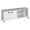 Homeroots 60in White Cabinet Enclosed Storage TV Stand 490374 - alternate 1