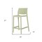 Homeroots Set of Four 26" Green Heavy Duty Plastic Low Back Outdoor Counter Height Bar Chairs 565369 - alternate 6