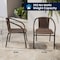 Flash Furniture Square Table Set, Aluminum, Glass, Metal, Plastic, Rattan, Clear TLH-073SQ-037BN4-GG - alternate 13