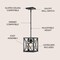 Jonathan Y Amara 8" 1-Light Industrial Farmhouse Iron/Glass LED Pendant, Oil Rubbed Bronze JYL7582A - alternate 7
