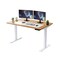 Homeroots 48" Adjustable Brown and White Stainless Steel Computer Desk 397742 - alternate 4