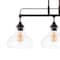 Jonathan Y Marlowe 32.5" 3-Light Farmhouse Industrial Iron/Glass Linear LED Pendant, Oil Rubbed Bronze/Clear JYL7589A - alternate 7