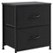 Homeroots 12" Black Fabric Metal And Wood Two Drawer Dresser 635734 - alternate 2