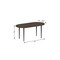 Homeroots 67" Walnut and Black Solid Wood Oval Dining Table 712137 - alternate 5