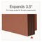 Pendaflex End Tab File Pocket, Dark Brown Gusset, 3.5" Expansion, Legal Size, Brown/Dark Brown, 10PK 1007049 - alternate 4
