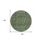 Homeroots 8' Artichoke Green And Black Round Damask Washable Indoor Outdoor Area Rug 605093 - alternate 7