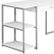 Homeroots 59" White and Silver L Shape Computer Desk 333396 - alternate 3