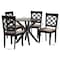 Baxton Studio Jana Modern Sand Fabric and Espresso Brown Wood 5-Piece Dining Set 256-9725-10892-ZORO - alternate 5