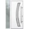 Vdomdoors Steel Door Deux 6500 White Sidelight Exterior Window Stainless Inserts Single Modern Painted-W36+14 DEUX6500EXD-WS-W36+14 x H80-Left-hand Inswing - alternate 6
