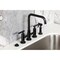Kingston Brass Bridge Kitchen Faucet with Brass Sprayer, Matte Black KS8280CMLBS - alternate 4