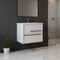 Homeroots 24" Off White Wood Floating Bathroom Vanity With White Sink And Two Drawers 624081 - alternate 2
