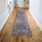 Jonathan Y Alacati Ogee Medallion Non-Slip Machine-Washable Navy/Brown 2 ft. x 8 ft. Runner Rug WSH103C-28 - alternate 6