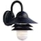 Homeroots Matte Black Three Tier Lamp Shade Outdoor Wall Light 398634 - alternate 2
