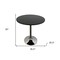 Homeroots 36" Black and Silver Wood and Metal Pedestal Base Round Top Dining Table 555151 - alternate 3