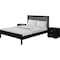 Homeroots Three Piece Black Solid Wood Bedroom Set 523669 - alternate 5