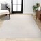 Jonathan Y Ariana MidCentury Art Deco Striped Arches Two-Tone High-Low White/Cream 3 ft. x 5 ft. Area Rug SND100B-3 - alternate 1