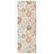 Homeroots 2' X 8' Ivory Green and Orange Floral Stain Resistant Indoor Outdoor Runner Rug 548895 - alternate 4