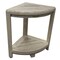 Homeroots 17" White Teak Corner Shower Bench 376705 - alternate 5