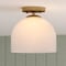 Vaxcel Shelby 9.25-in W Gold Brass Transitional Semi Flush Mount Ceiling Light White Glass C0314 - alternate 6