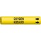 Brady OXYGEN Pipe Marker, 0.875in H x 0.875in W, Fits Pipes 1.5in Dia. Thru 2.375in Dia. 4105-B - alternate 1
