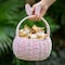 Wickerwise Hand-Woven Easter Bunny Ear Basket with Handle - Multi-Purpose Paper Rope Wicker Basket for QI004723.PK - alternate 7