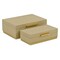 Homeroots Set of Two Taupe And Gold Nesting Decorative Storage Boxes With Lids, 2PK 712918 - alternate 1