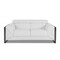 Homeroots 75in White And Black Italian Leather Loveseat 477564 - alternate 1