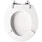 Bemis Mayfair Benton Round White Enameled Wood Toilet Seat with Slow Close Chrome Metal Hinge 26CHSLA000 - alternate 1