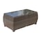 Hospitality Rattan Patio Fiji Coffee Table with Glass 901-1347-ATQ-CT-GL - alternate 1