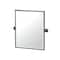 Gatco Waterline 25" Framed Rectangle Mirror, Matte Black 5589XFSM - alternate 1