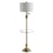 Jonathan Y Cora 60" Modern Metal LED Floor Lamp with Integrated Glass Side Table and Swing Arm, Brass/Clear JYL3055A - alternate 6