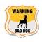 Signmission Beware Of Dog Shield Sign Warning Bad Do, 6 inch X 6 inch, Plastic Sign, 2PK SHI-P-2PACK-6-361 - alternate 1