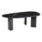 Homeroots 54" Black Genuine Marble and Wood Free Form Coffee Table 565078 - alternate 1