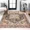 Jonathan Y Chapell Chenille Traditional Medallion Non-Slip Machine-Washable Black/Terra 4 ft. x 6 ft. Area Rug WSH203A-4 - alternate 1
