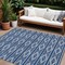 Homeroots 8' X 10' Navy Blue And Ivory Geometric Washable Indoor Outdoor Area Rug 599643 - alternate 1