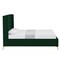 Homeroots Green Velvet Upholstered Twin Bed Frame 544811 - alternate 6