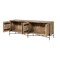Homeroots 78in Brown Solid Wood Sideboard with Four Doors 380238 - alternate 2
