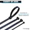 Kable Kontrol Metal Pawl Cable Ties, 8 in L, 1.94 in Max Bundle Dia., Black, Nylon 6-6 + Stainless Steel, 100 PK ctmp-08-50-100-bk - alternate 7