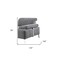 Homeroots Gray Polyester Modular L Shaped Three Piece Corner Sectional 473567 - alternate 2