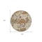 Homeroots 8' Copper Gold And Ivory Round Striped Washable Indoor Outdoor Area Rug 596664 - alternate 5