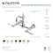 Kingston Brass Two-Handle Wall Mount Bridge Kitchen Faucet, Polished Chrome KS2441WLL - alternate 6
