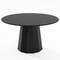 Homeroots 52" Black Solid Wood Pedestal Base Round Top Dining Table 721063 - alternate 1