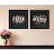 Homeroots Set Of Two Cherish and Have Faith 1 Black Framed Print Wall Art, 2PK 407982 - alternate 4